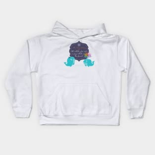 The whale who met a gay whale in the forest Kids Hoodie